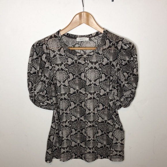 A.L.C. kati Snake Print Top in Nude S - Picture 6 of 8